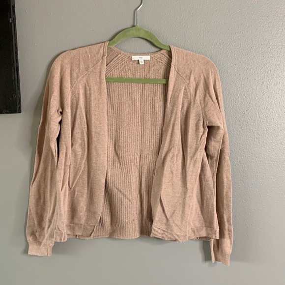 GAP Sweaters - Gap Tan Open Front Knit Cardigan